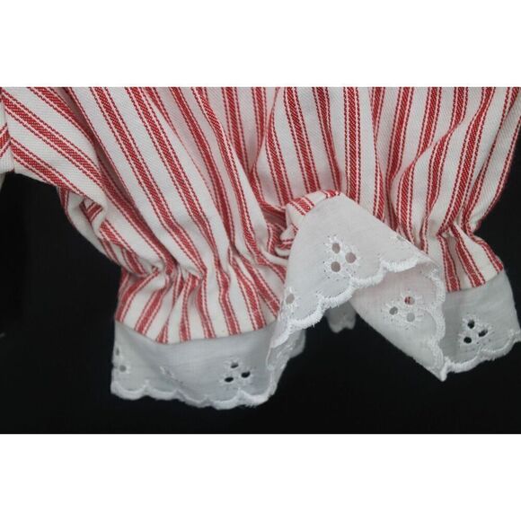 BOUTIQUE RED WHITE STRIPED BASEBALL SIZE 5 KIDS BUBBLE OUTFIT - Picture 7 of 10